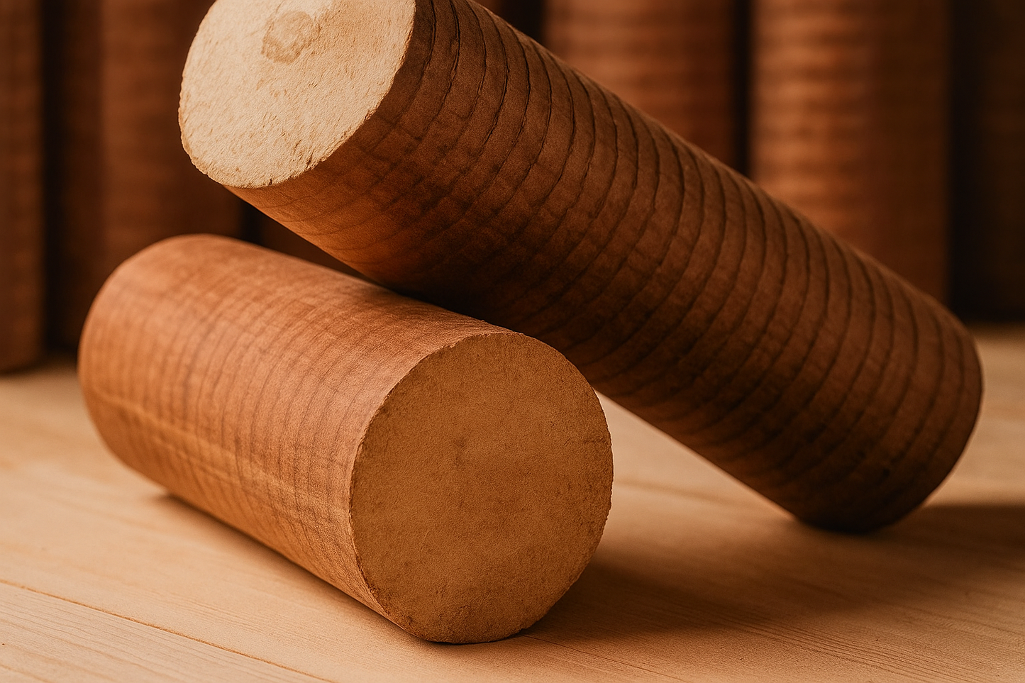 Buchenbriketts Rolle 10 Kg in Folienverpackung